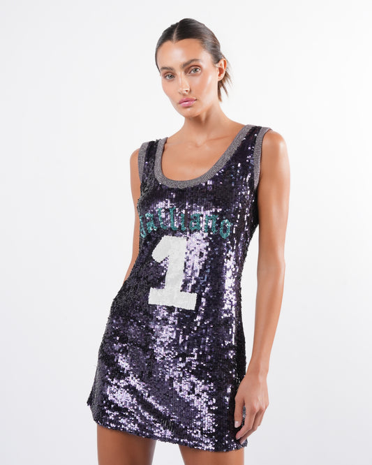 2000's Sequin Jersey Dress