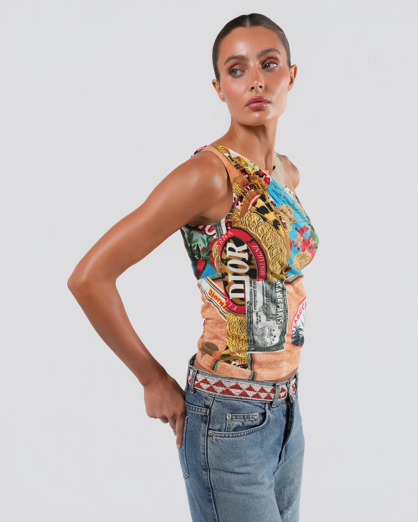 SS 2002 "Cuban Cigar" Print Top