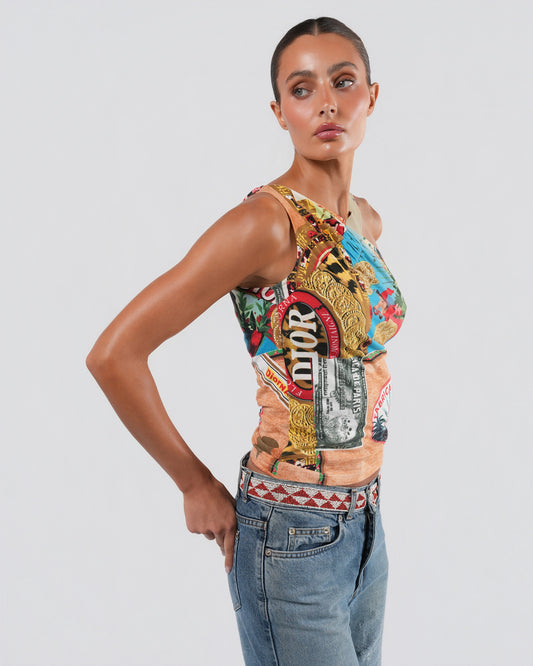 SS 2002 "Cuban Cigar" Print Top