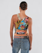SS 2002 "Cuban Cigar" Print Top