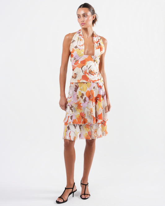 SS 2005 Floral Skirt and Top Set
