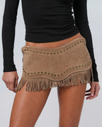 SS 2010 Runway Suede Micro Mini Skirt