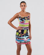 SS 2002 "Formula One" Print Dress