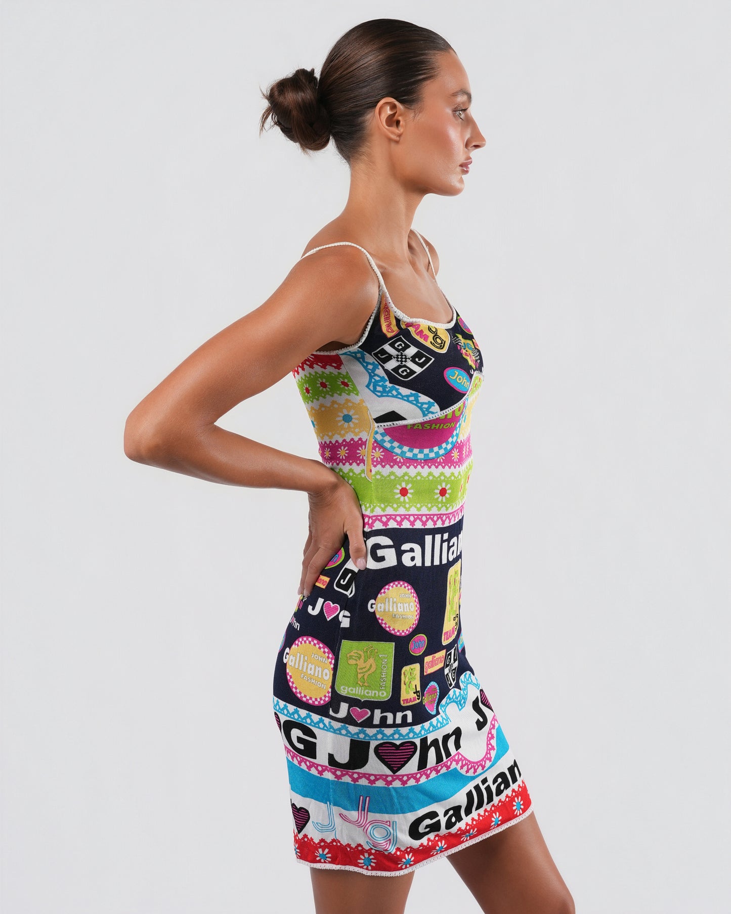 SS 2002 "Formula One" Print Dress