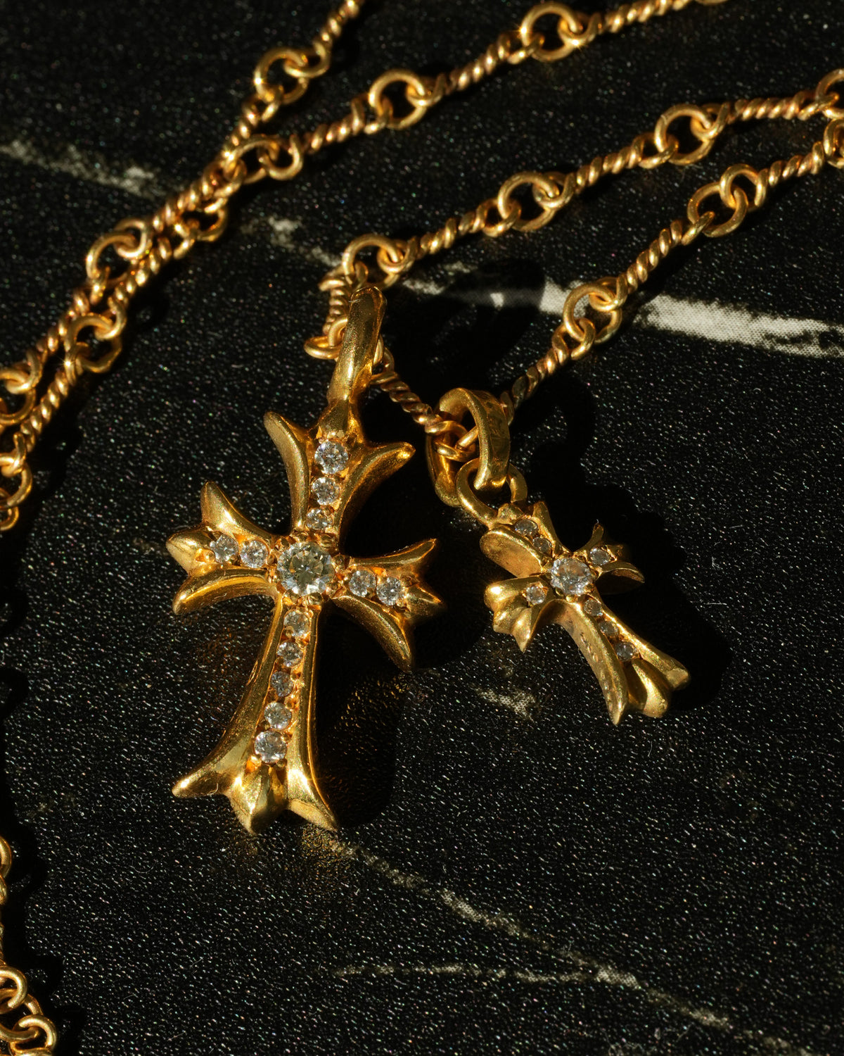 Gold Diamond Tiny Fat Pendant