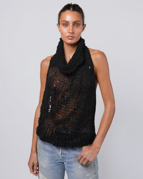 Mediam Melange Mohair Halter Top Mohair Halter Tunic | Authentic