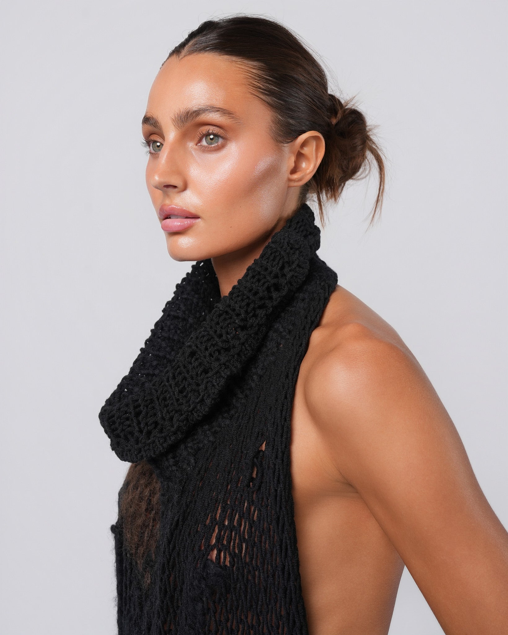 Mediam✨Melange Mohair Halter Top Weekday premium wool & mohair