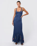 FW 2001 Knit Embroidered Gown