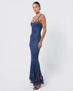 FW 2001 Knit Embroidered Gown