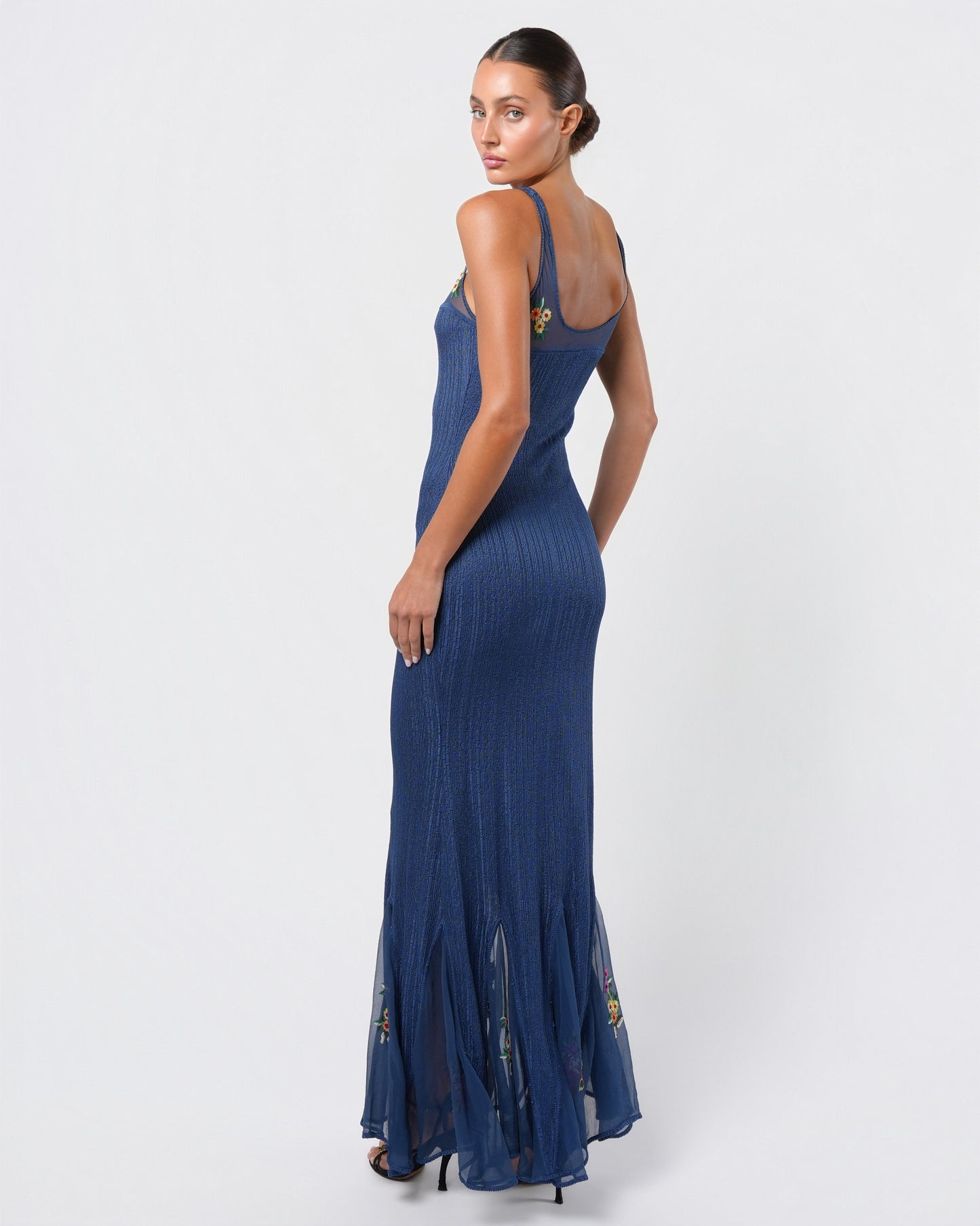 FW 2001 Knit Embroidered Gown