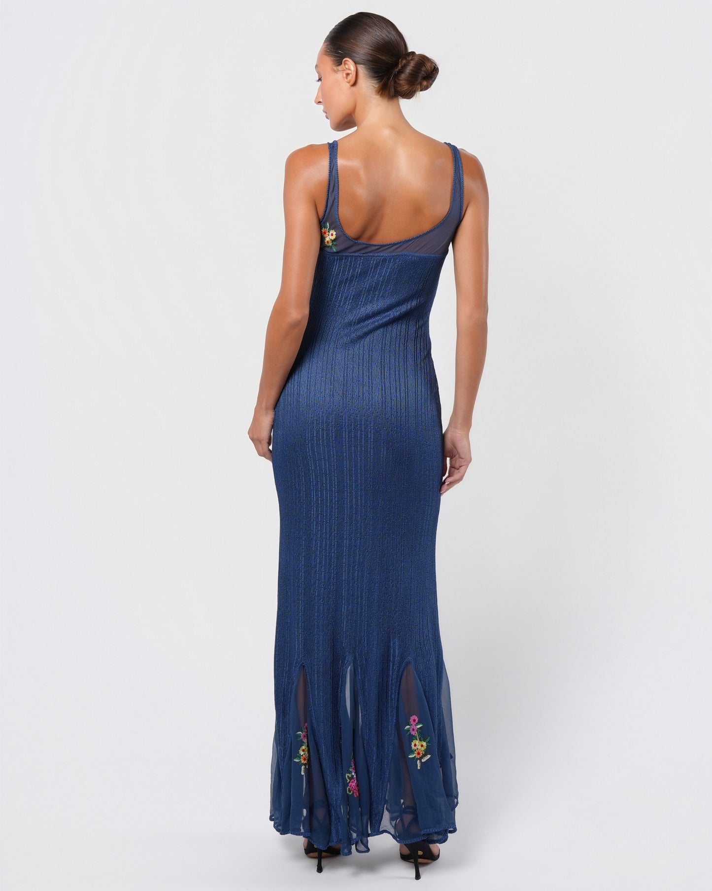 FW 2001 Knit Embroidered Gown