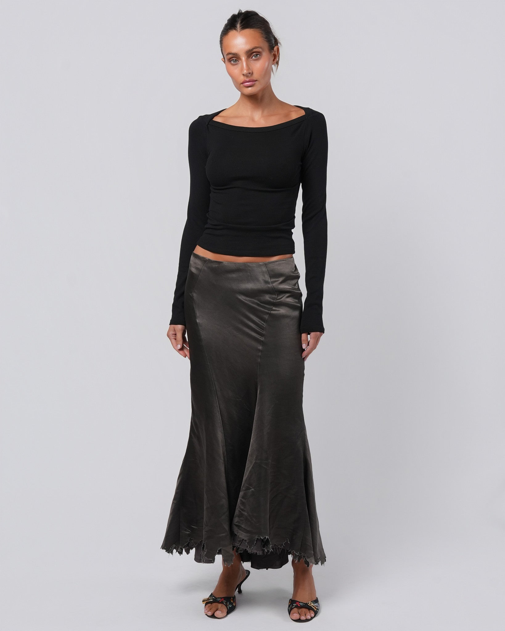 FW 2002 Distressed Mermaid Skirt – Justin Reed