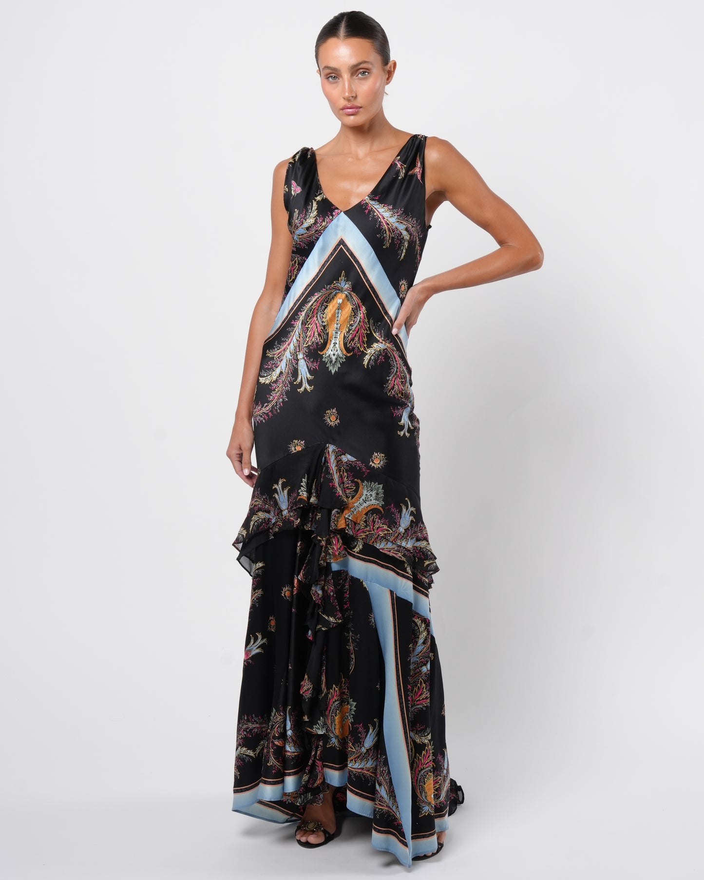 SS 2004 Silk Gown With Train