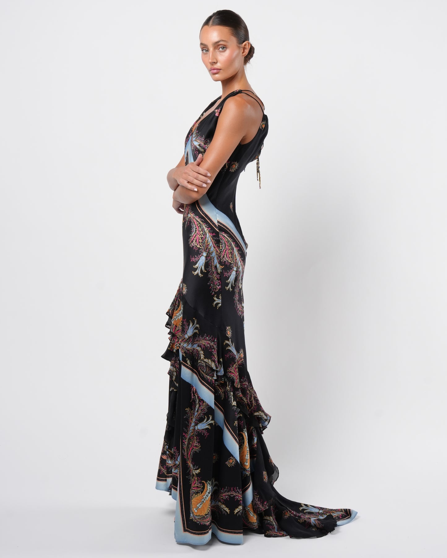 SS 2004 Silk Gown With Train