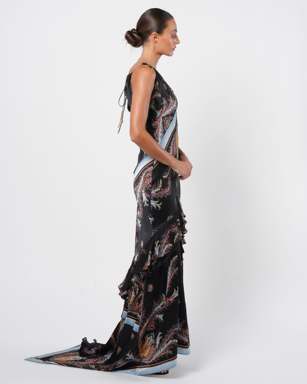 SS 2004 Silk Gown With Train