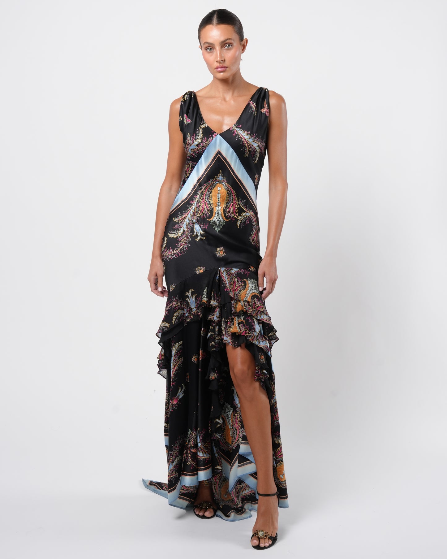SS 2004 Silk Gown With Train