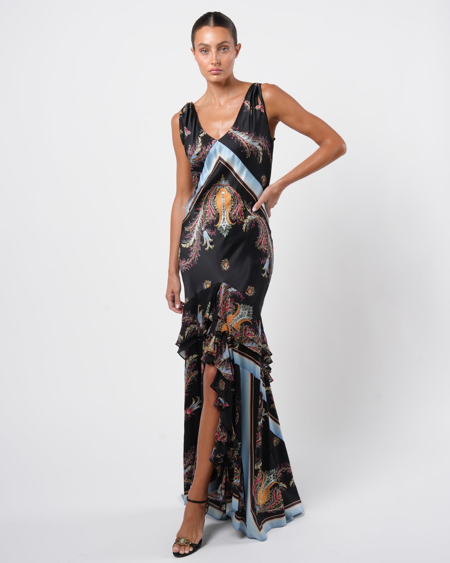 SS 2004 Silk Gown With Train