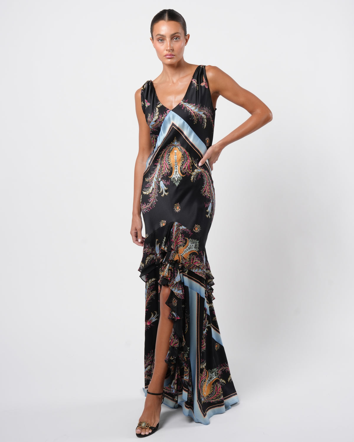 SS 2004 Silk Gown With Train