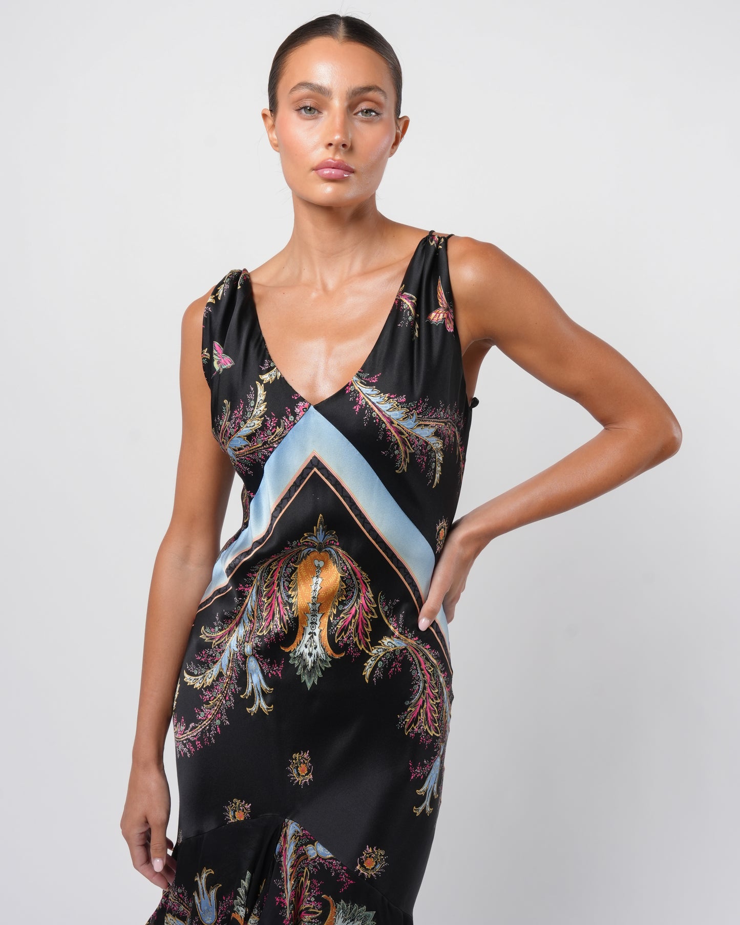 SS 2004 Silk Gown With Train