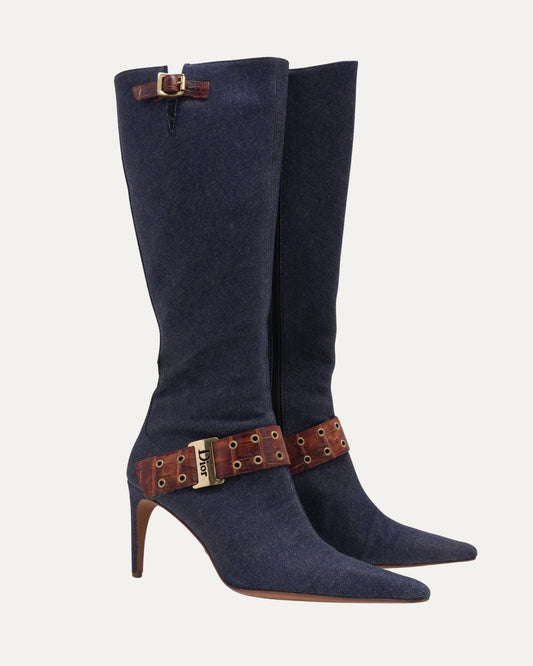 SS 2000 Denim Stiletto Boots