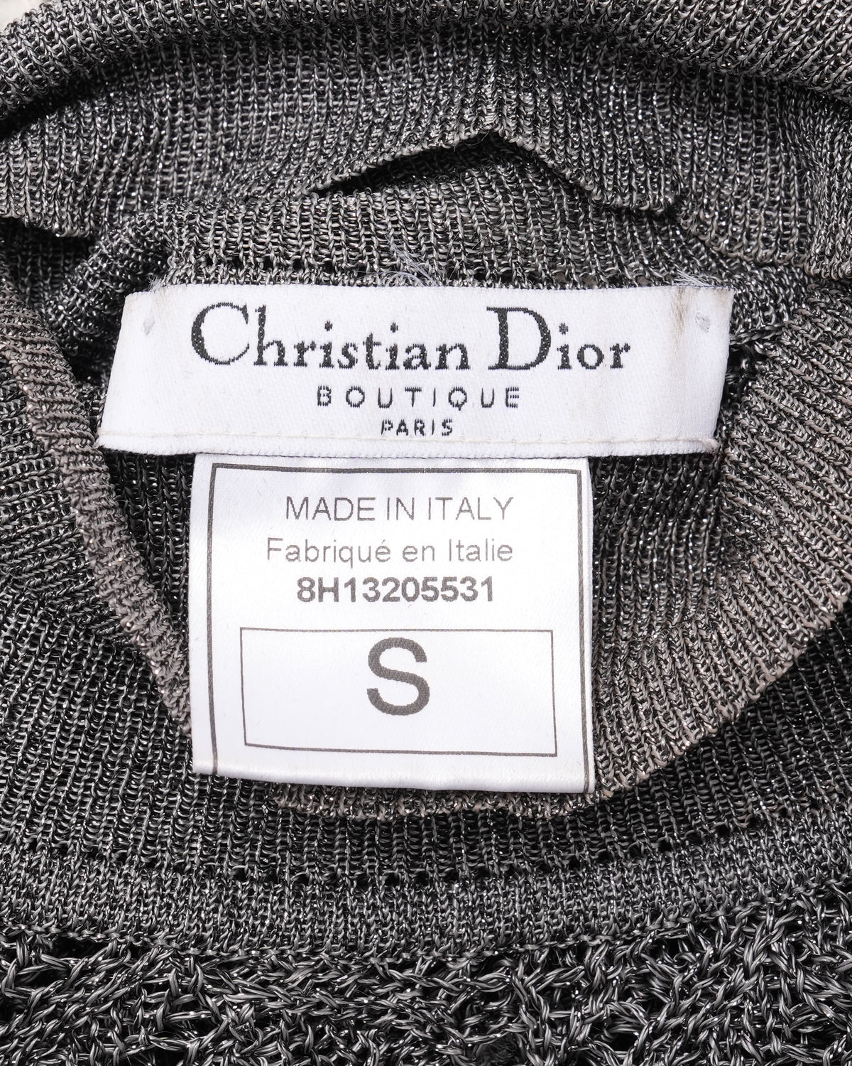 Galliano Era FW 1998 Silver Foiled Sweater
