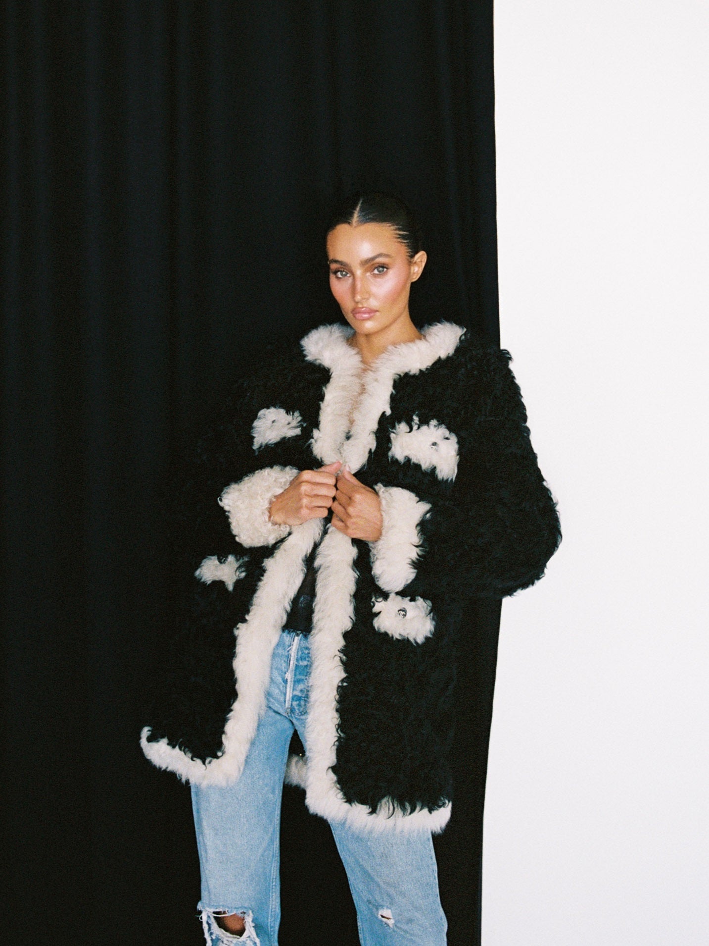 FW 2021 Two-Tone Shearling Coat