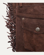 Suede Fringed Pants