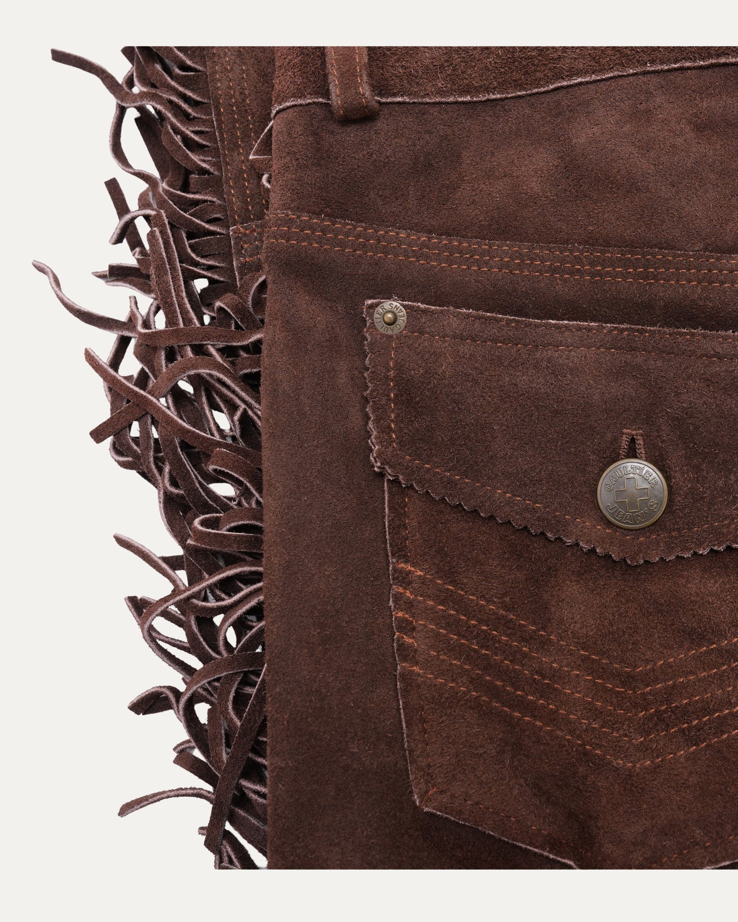Suede Fringed Pants