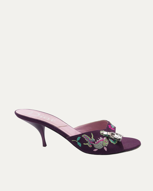 FW 2003 Purple "Koi" Lock and Key Heels