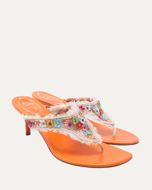 Vintage Lace Detail Sandals