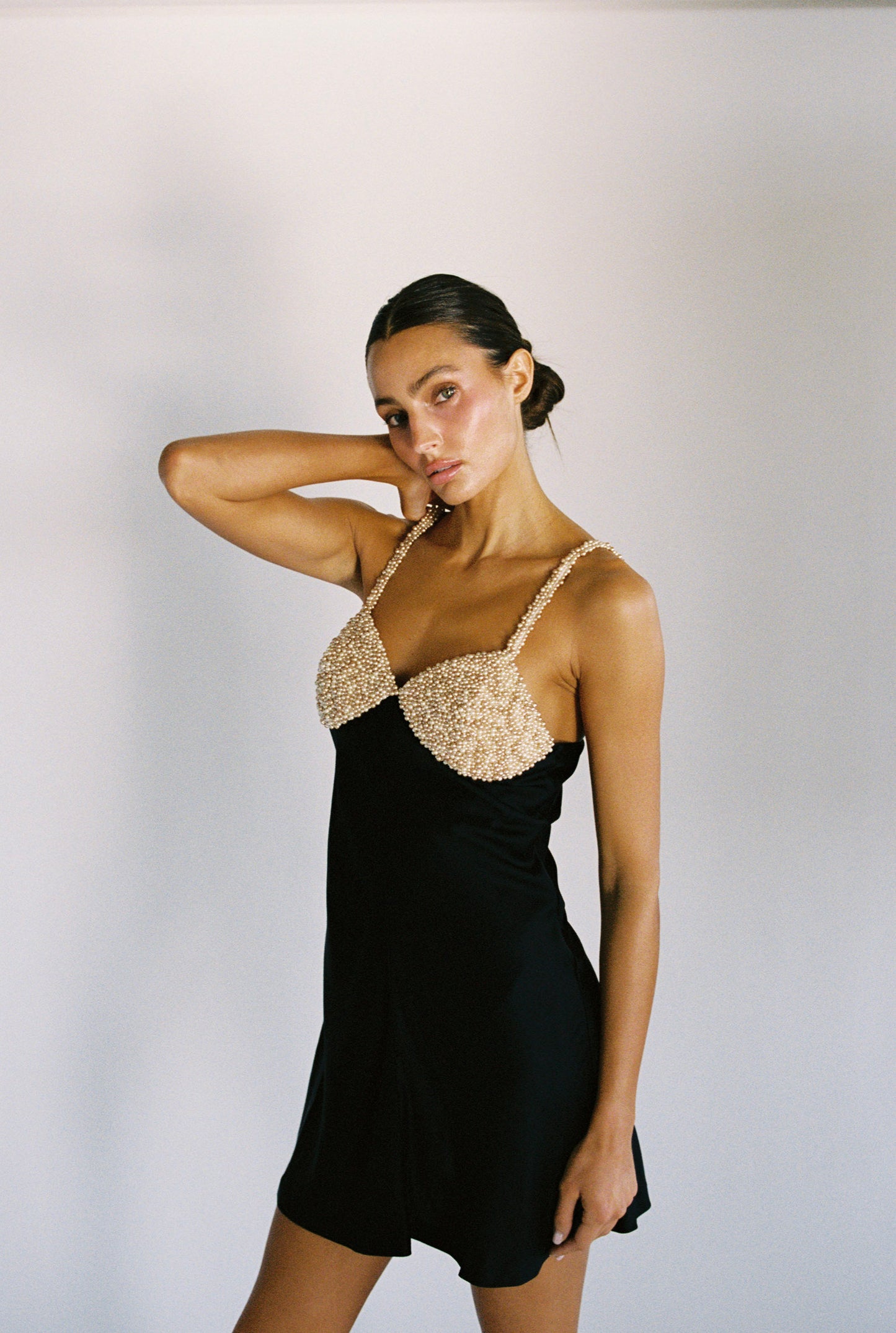 FW 1994 Pearl Detailed Mini Dress