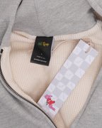 Embroidered Sadistic Thermal Lined Zip Up Hoodie