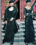 FW 1999 Metallic Lurex Gown and Jacket with Bead Detail