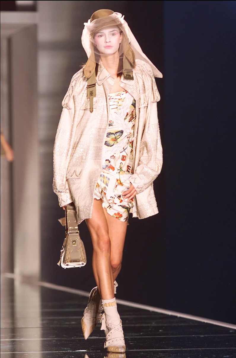 Galliano SS 2002 "Stamp" Bustier
