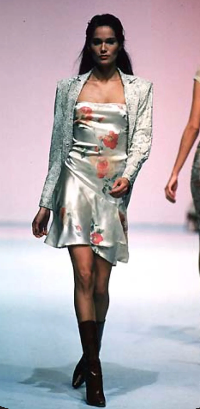 SS 1998 Runway Silk Asymmetrical Dress