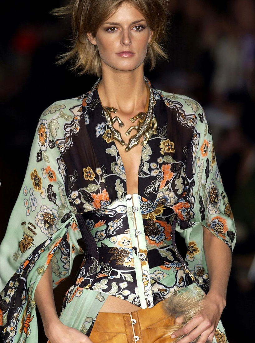 SS 2003 Chinoiserie Print Corset