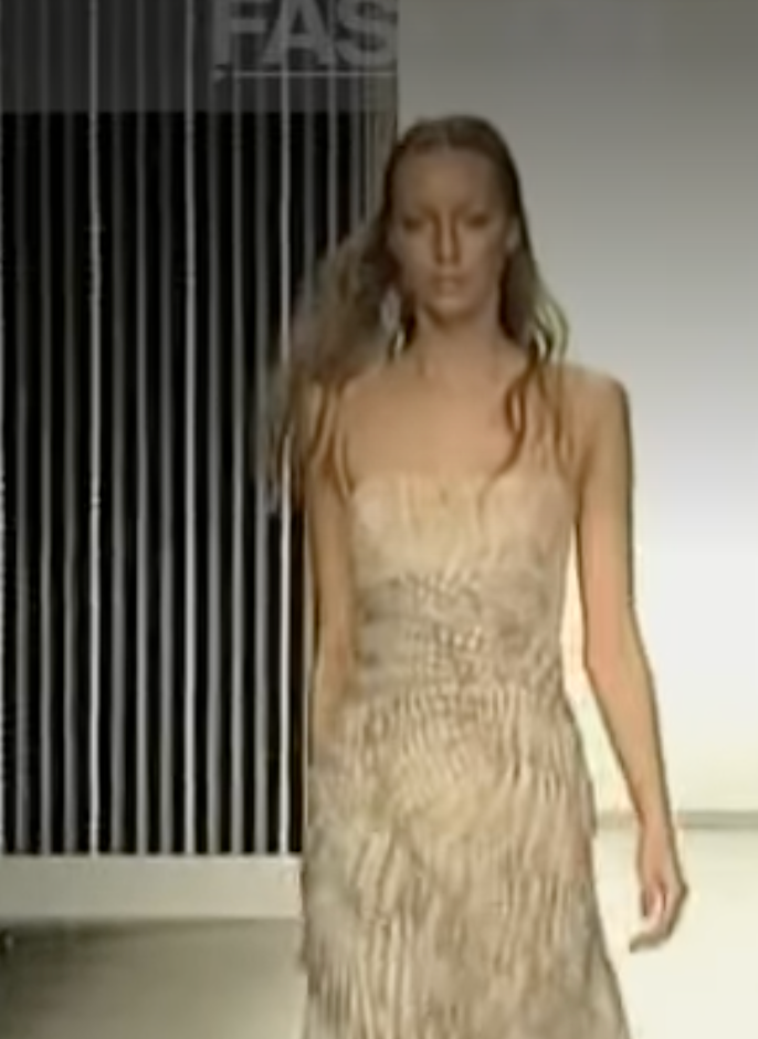 SS 1999 Runway Snakeskin and Silk Gown