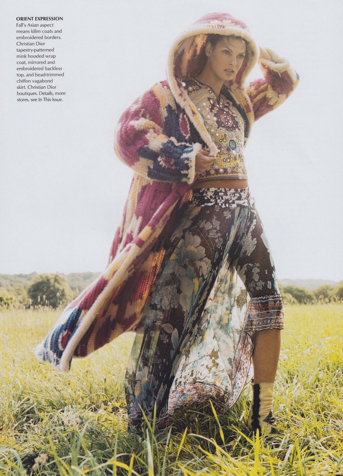 FW 2001 Tulle and Silk Layered Skirt