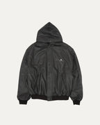 Sporty B Taxi Leather Hooded Jacket