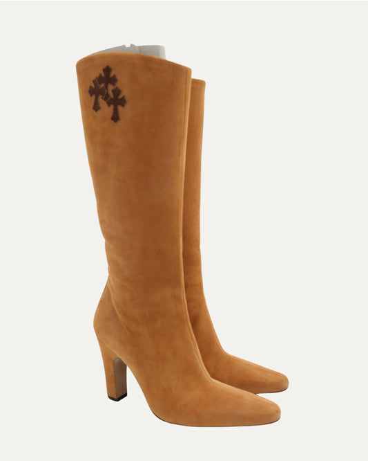 Suede Sugar Jones Cross Patch Boots