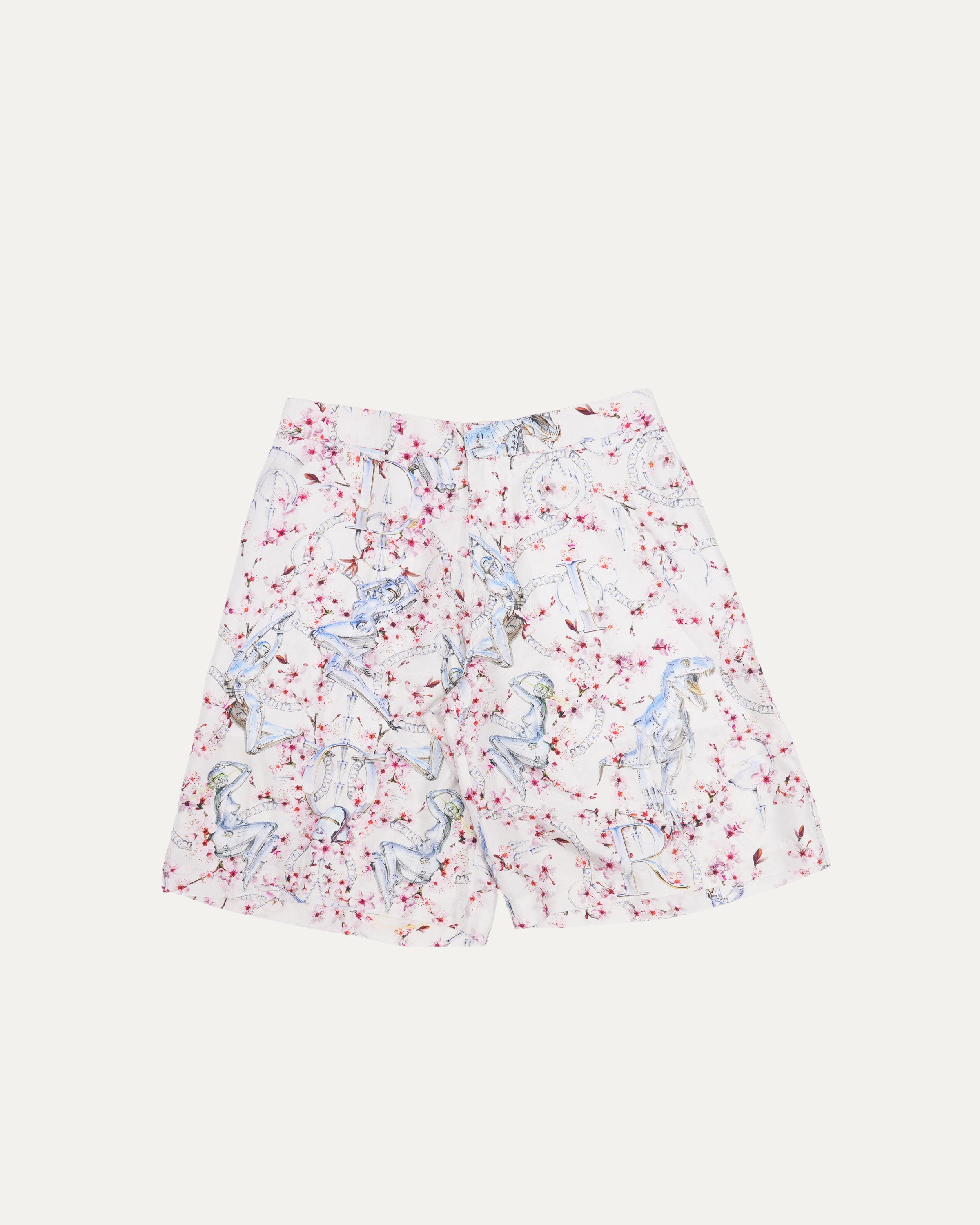 Sorayama Cherry Blossom Silk Shorts