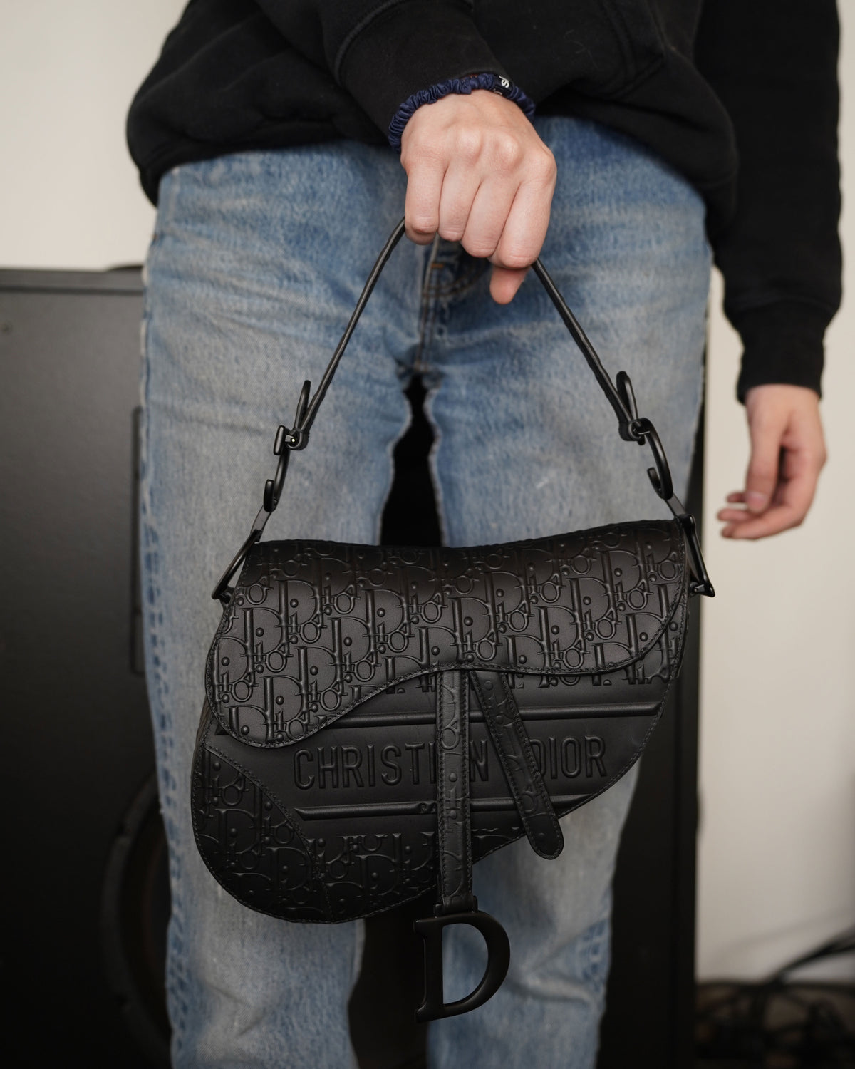 Embossed Leather Saddlebag