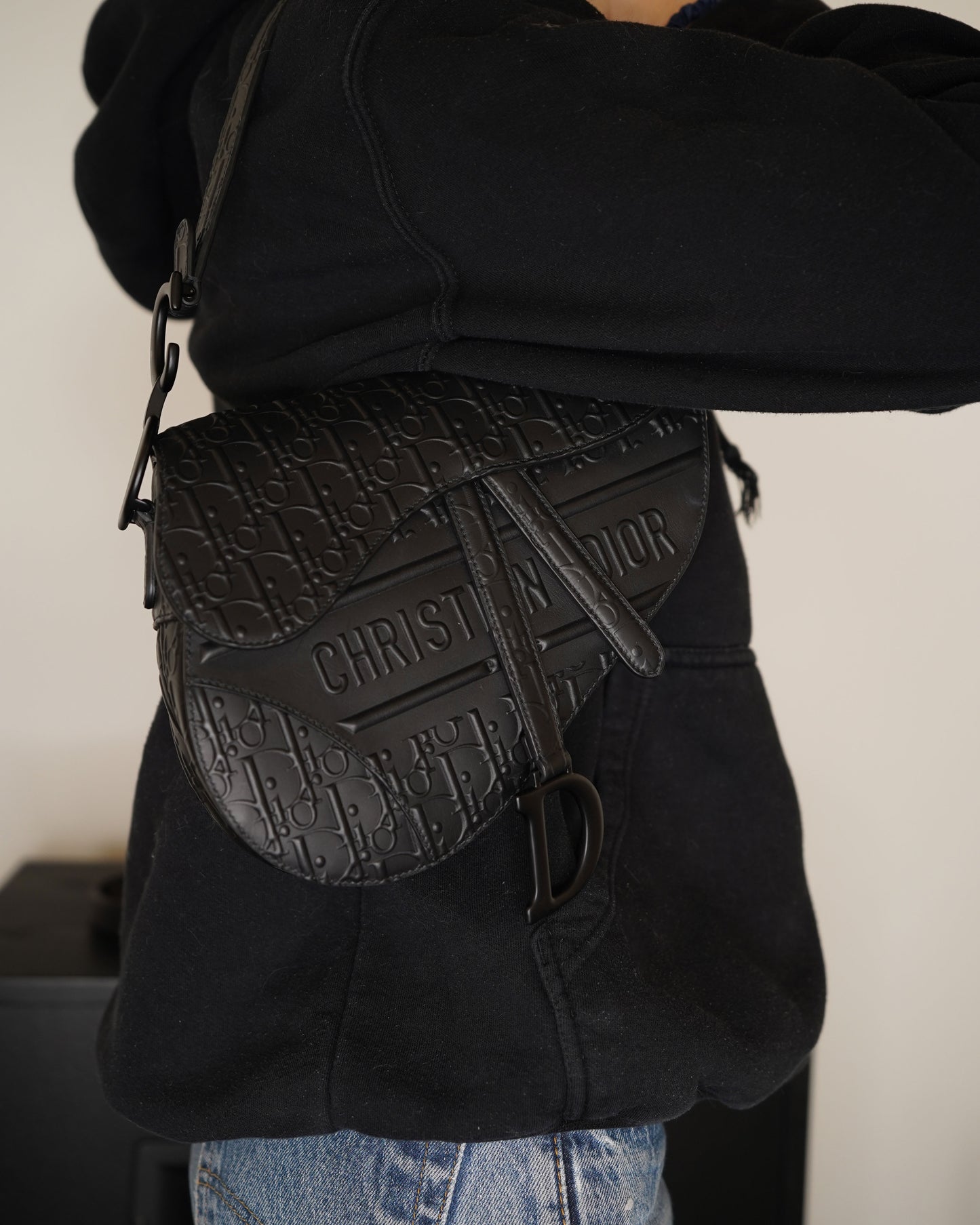 Embossed Leather Saddlebag