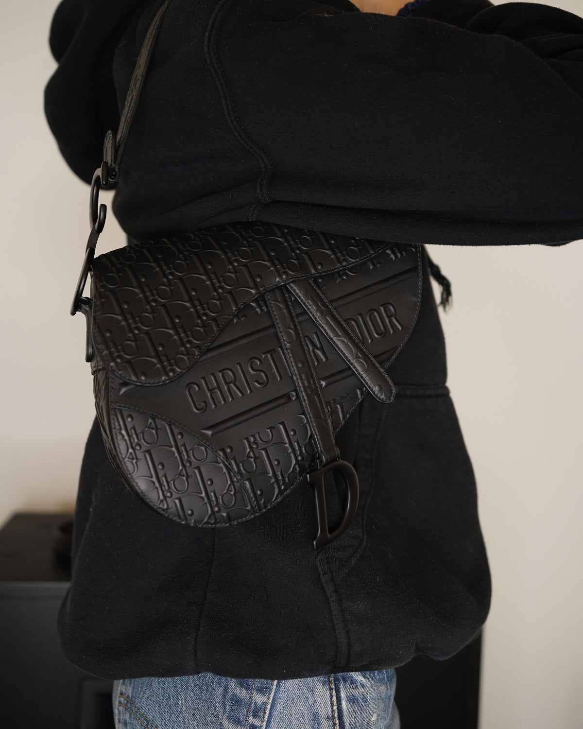 Embossed Leather Saddlebag
