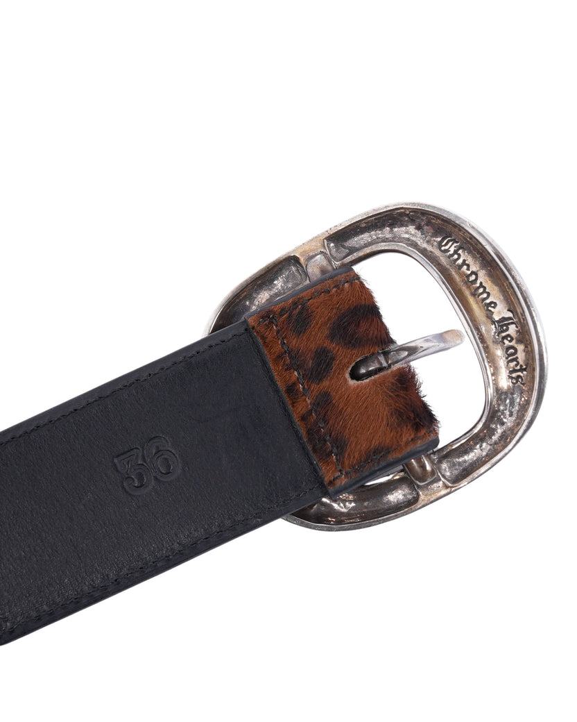 Pony Hair Leopard Gunslinger Belt