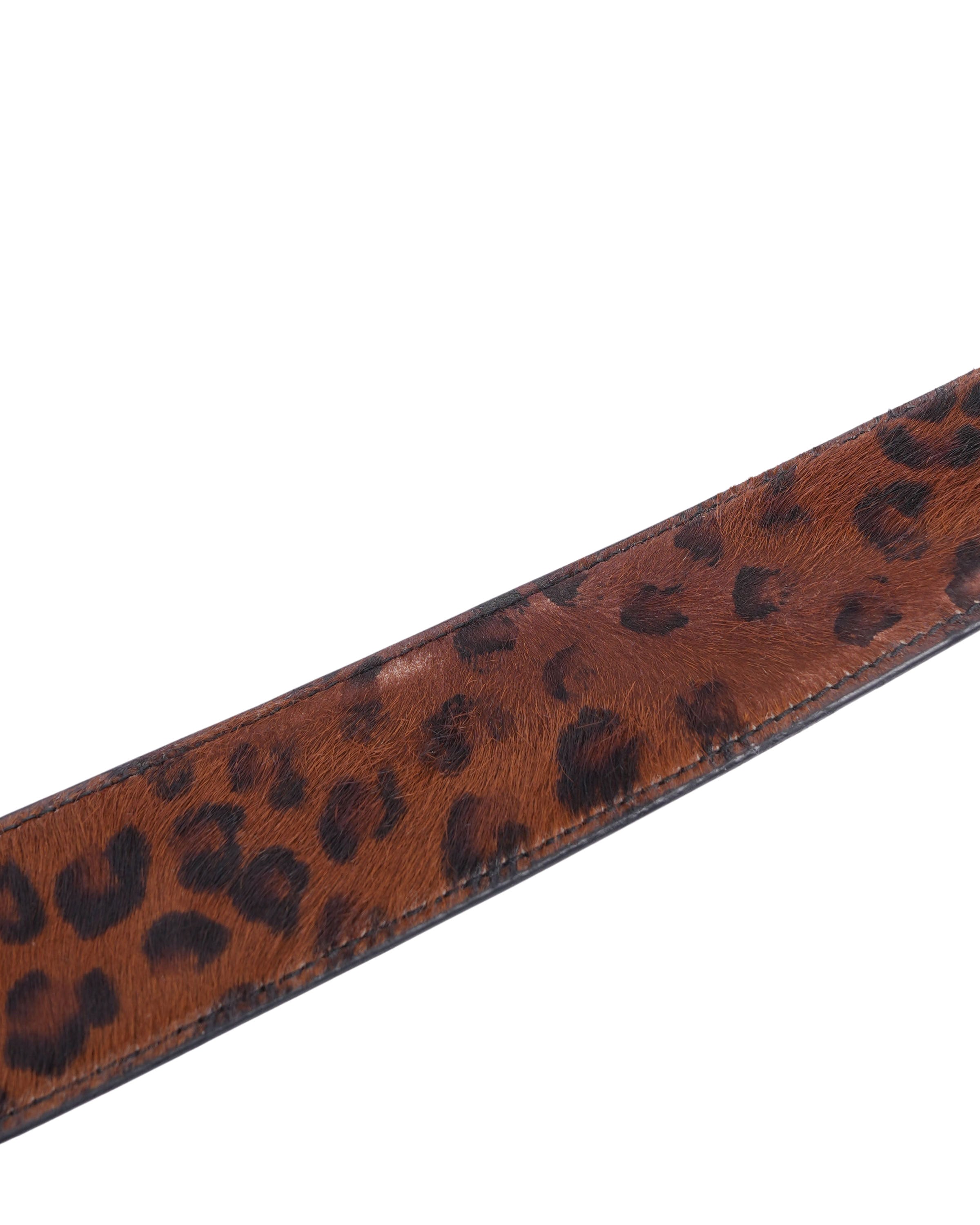 Pony Hair Leopard Gunslinger Belt