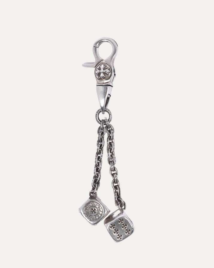 Silver Dice Keychain Clip