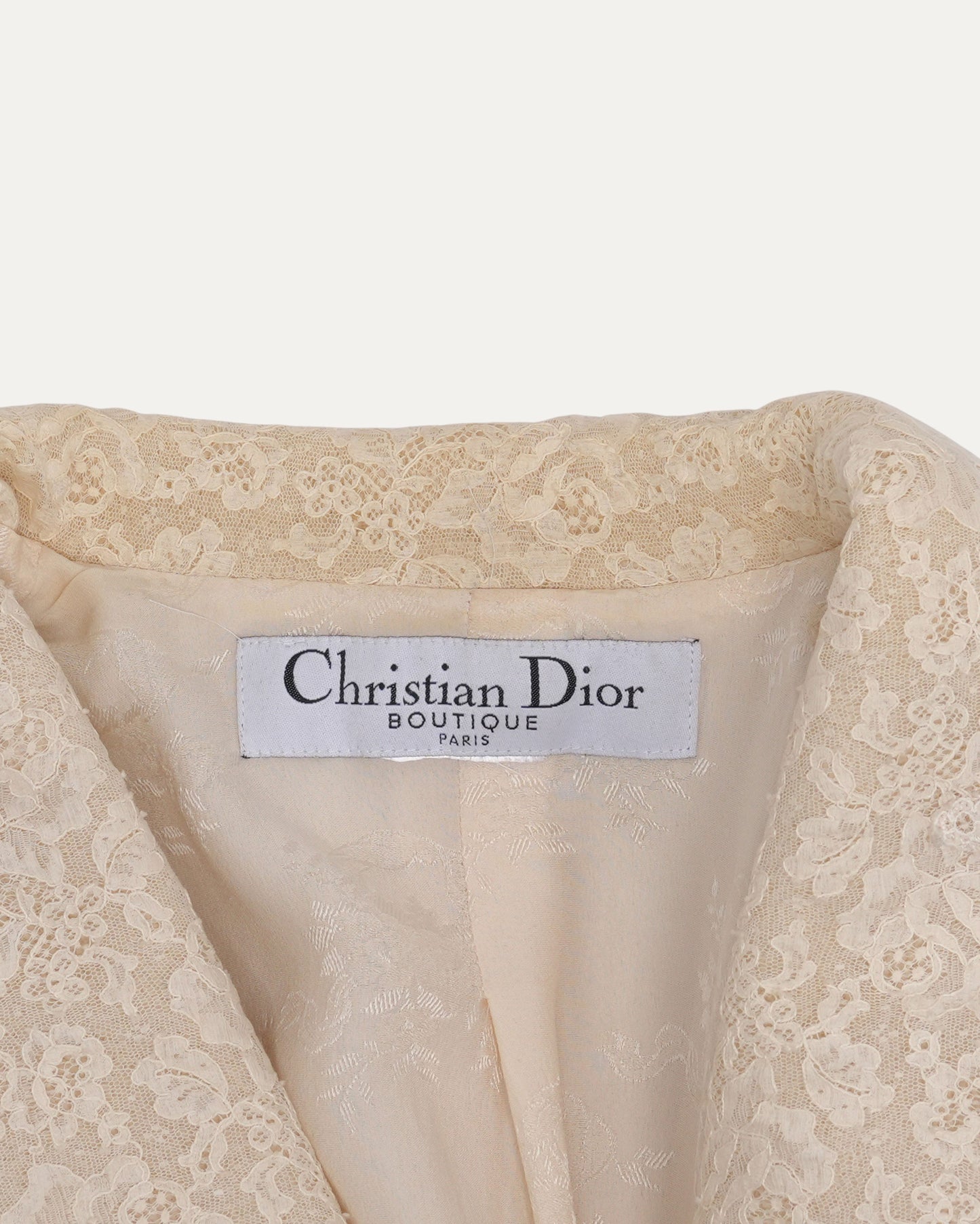 SS 1998 Lace Trimmed Cameo Button Runway Jacket