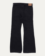 Wrinkle Effect Flare Jeans