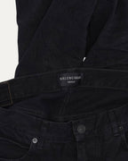 Wrinkle Effect Flare Jeans